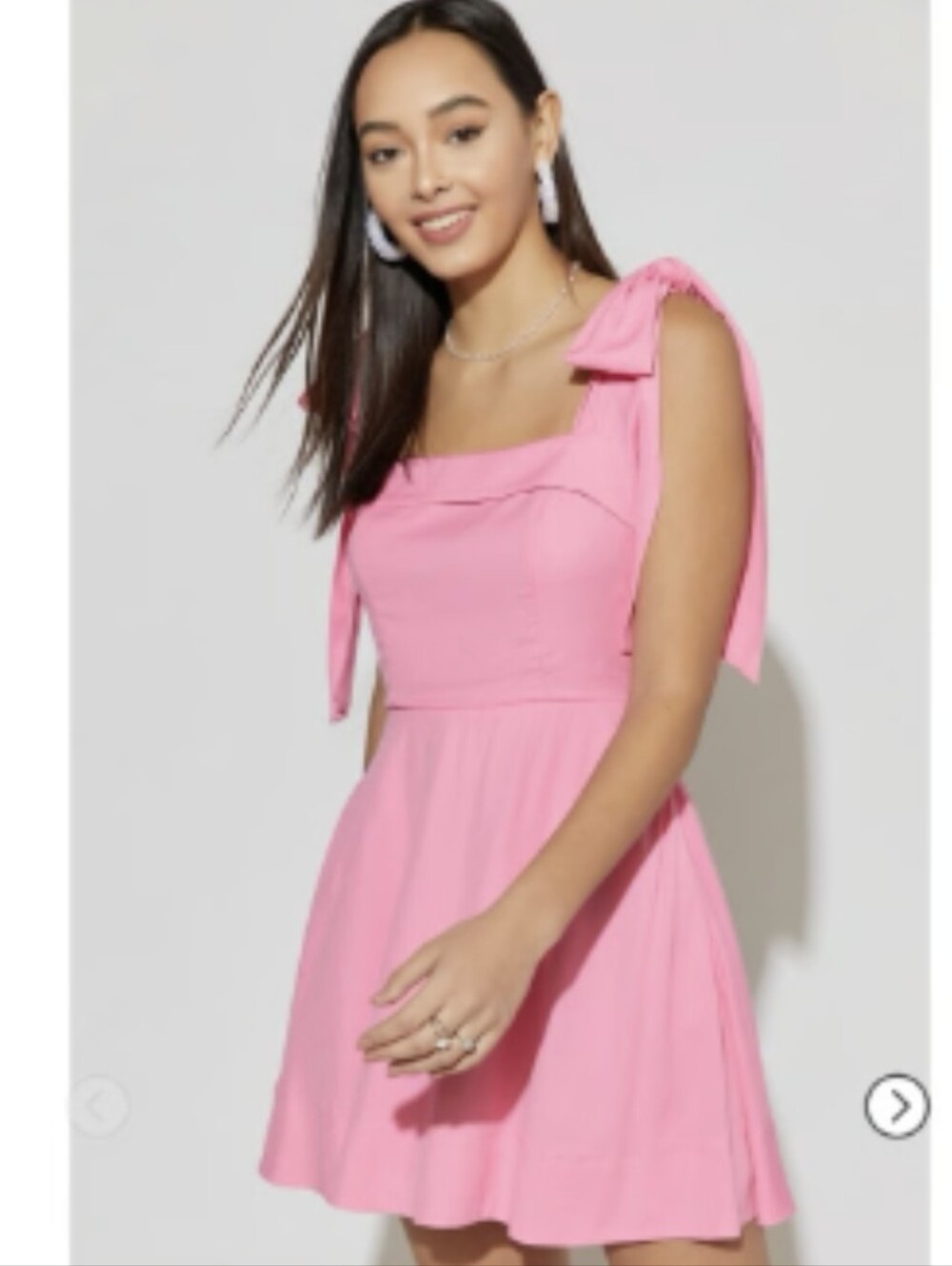 Francesca's Mi Ami Cleo Exaggerated Bow Mini Dress Sz L